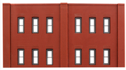 DPM N Scale Modulars System(TM) (Plastic) -- Two-Story 12-Window pkg(3); 3-1/2" Wide x 1-15/16" High  8.7 x 4.8cm (60122) product view 3