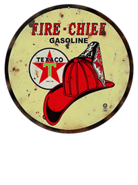 Fire Chief Vintage Gas and Oil T-Shirt — Muncle Mikes artwork close-up