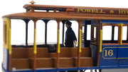 Bachmann HO Cable Car with Grip Man - Blue & Tan #16 — product view 4