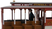Bachmann HO Cable Car with Grip Man - Red & Gray #25 — product view 4