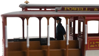 Bachmann HO Cable Car with Grip Man - Red & Gray #25 — product view 4