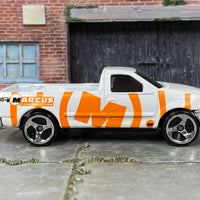 Loose Hot Wheels - 1997 Ford F150 Truck - White and Orange