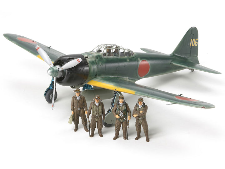 Tamiya 61108 Mitsubishi A6M3/3a Zero Zeke 1:48 - assembled and painted model overall view