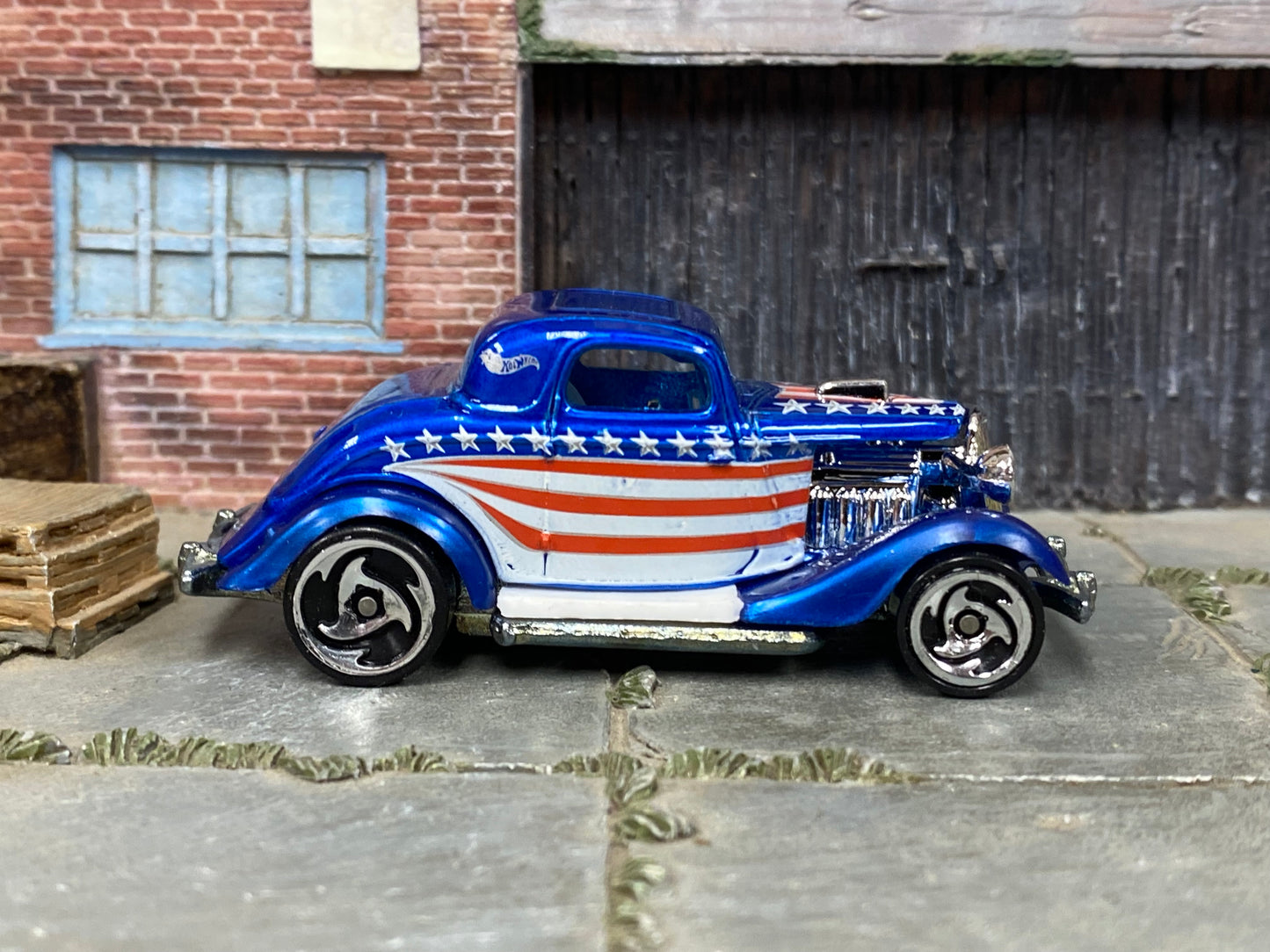 Loose Hot Wheels - 1934 Ford 3 Window - Blue Stars and Stripes