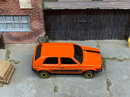 Loose Hot Wheels Volkswagen Golf MK2 – Orange | Classic Euro Hot Hatch Casting History