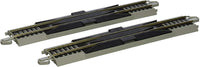 Bachmann 44528 HO E-Z Track two 9-inch straight rerailers with nickel silver rails