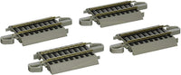 Bachmann 44514 four HO 4.5-inch straight E-Z Track sections with nickel silver rails