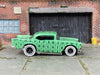 Loose Hot Wheels - 1957 Chevy - Green and White Art Car