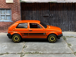 Loose Hot Wheels Volkswagen Golf MK2 – Orange | Classic Euro Hot Hatch Casting History