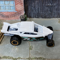 Loose Hot Wheels - "Dune it up" Dune Buggy Sand Rail - White, Black and Green