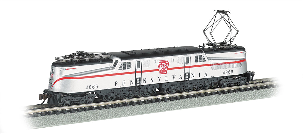 Bachmann N GG-1 - PRR #4866 – Silver w/ Red Stripe — product view 1