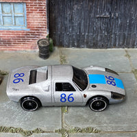 Loose Hot Wheels - Porsche 904 Carrera GTS - Silver and Blue 86