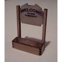 Osborn Models N Scale Welcome Sign 3021 — exact product view