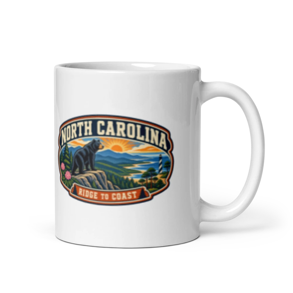 North Carolina Heritage Badge Coffee Mug – 11 oz product mockup