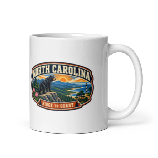 North Carolina Heritage Badge Coffee Mug – 11 oz product mockup