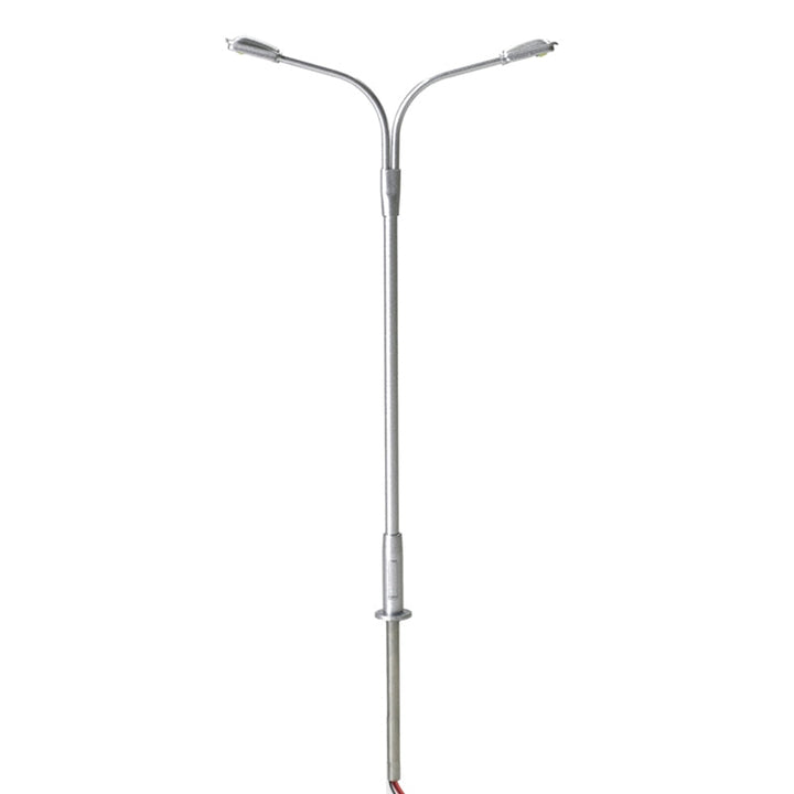 Atlas HO Scale Silver Double Arm Street Light Warm White 3 Pack — exact product reference