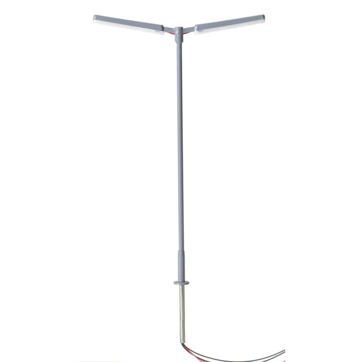Atlas HO Scale Gray Double Arm Parking Lot Light Warm White 3 Pack — exact product reference