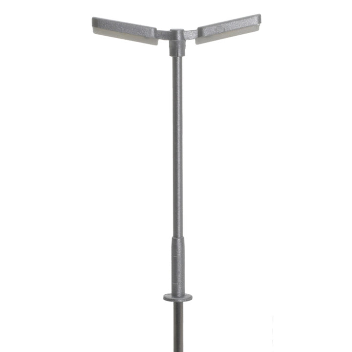 Atlas N Scale Double Arm Parking Lot Light Silver Warm Led (3-Pack) — exact product reference