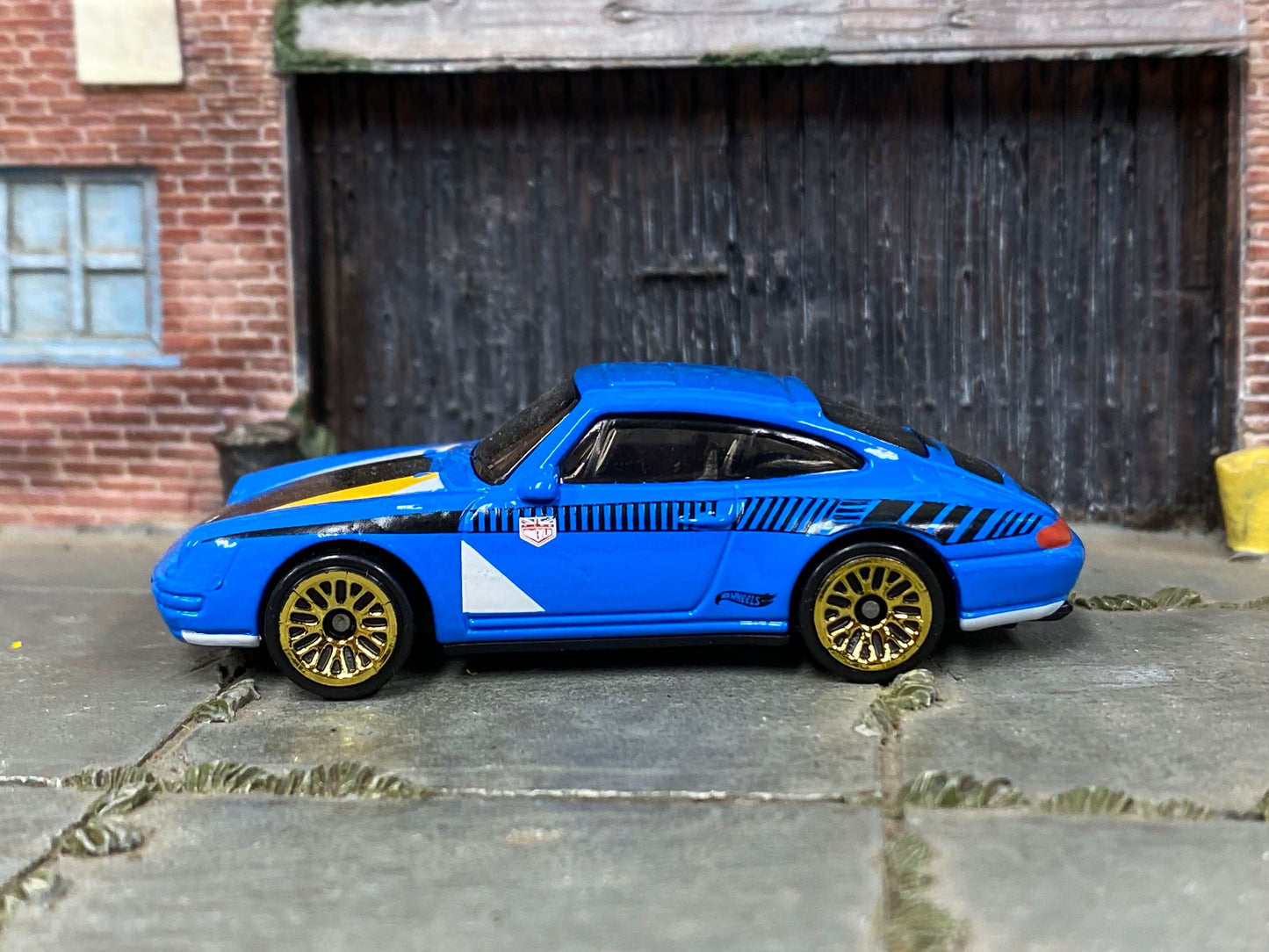 Loose Hot Wheels -1996 Porsche Carrera - Blue, Black and White