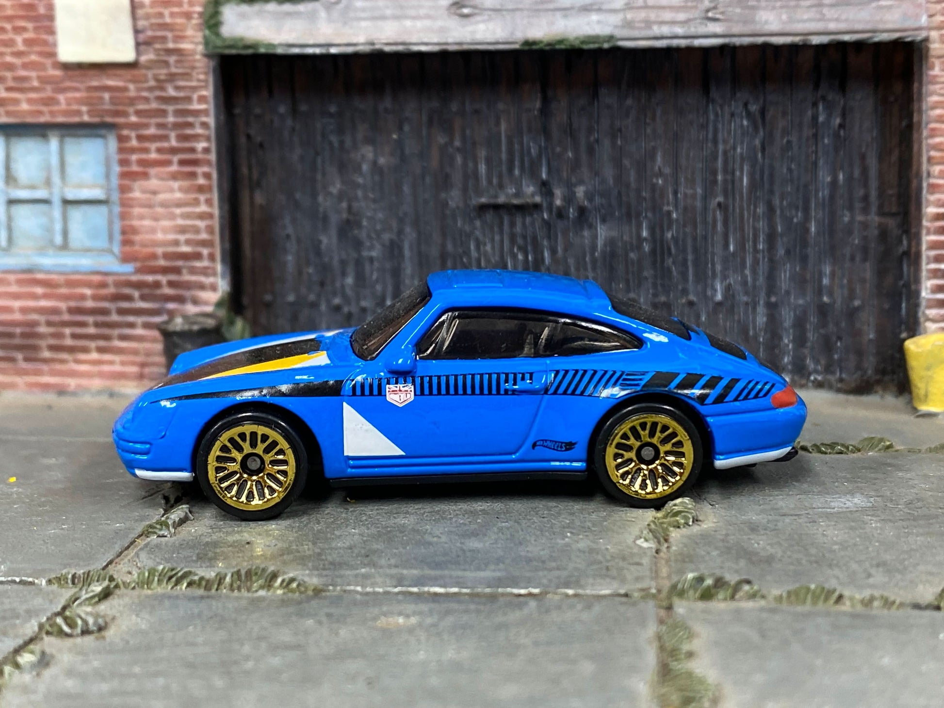 Loose Hot Wheels -1996 Porsche Carrera - Blue, Black and White