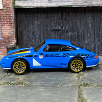 Loose Hot Wheels -1996 Porsche Carrera - Blue, Black and White