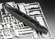 Actual molded hull and plastic sprues of Revell 75804 RMS Titanic 1:1200 starter model kit