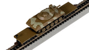 Bachmann N 52' Center-Depressed Flat Car - Green Camo with Sheridan Tank — product view 3