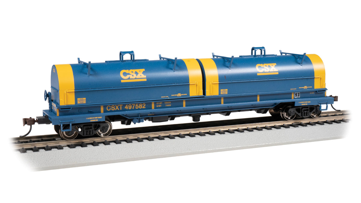 Bachmann HO 55' Steel Coil Car - CSX #497582 (with load) — product view 1