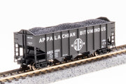 Broadway Limited Imports N 7159 3-Bay Hoppers, Appalachian Bituminous (Fantasy Paint Scheme) (2-Pack B) — exact product view 5