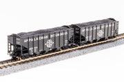 Broadway Limited Imports N 7159 3-Bay Hoppers, Appalachian Bituminous (Fantasy Paint Scheme) (2-Pack B) — exact product view 4