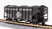 Broadway Limited Imports N 7159 3-Bay Hoppers, Appalachian Bituminous (Fantasy Paint Scheme) (2-Pack B) — exact product view 2