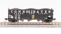 Broadway Limited Imports N 7160 3-Bay Hoppers, Consolidated Power and Light (Fantasy Paint Scheme) (2-Pack A) — exact product view 3