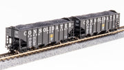 Broadway Limited Imports N 7160 3-Bay Hoppers, Consolidated Power and Light (Fantasy Paint Scheme) (2-Pack A) — exact product view 4