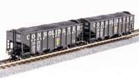 Broadway Limited Imports N 7160 3-Bay Hoppers, Consolidated Power and Light (Fantasy Paint Scheme) (2-Pack A) — exact product view 4