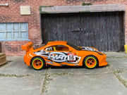 Custom Hot Wheels - Toyota GR86 Cup - Orange - Orange and Green Mag Wheels - Rubber Tires