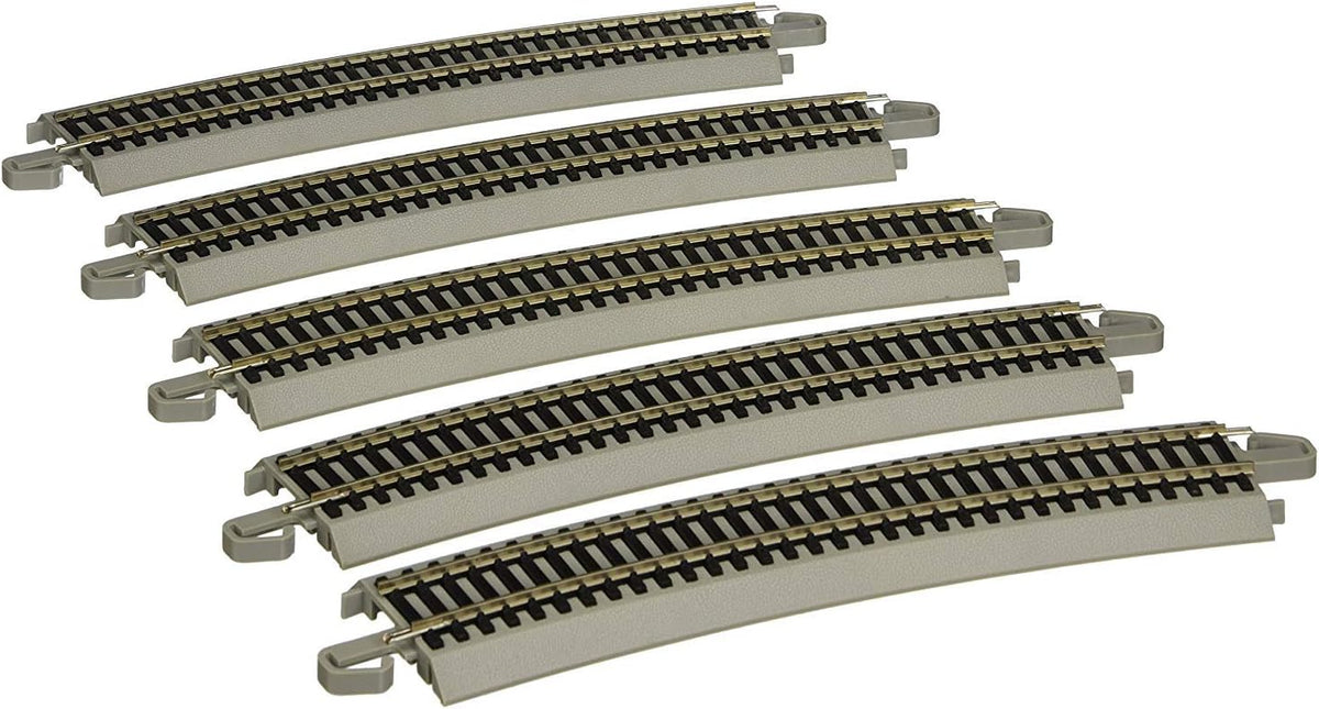 Bachmann 44519 5 curved track sections, 26-inch radius, HO nickel silver