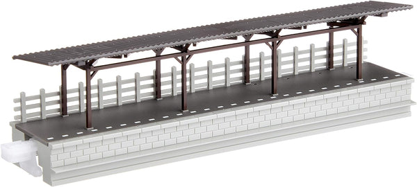 Kato 23-134 Local Line Platform with Roof — N Scale front view