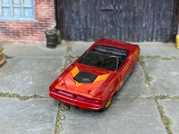 Plymouth Barracuda custom with rubber tires, rear three-quarter view
