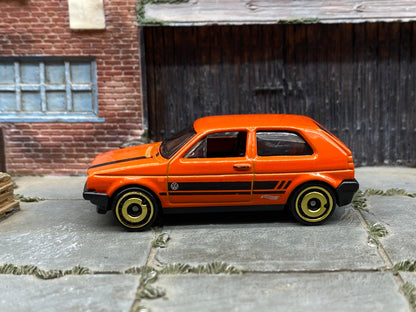Loose Hot Wheels Volkswagen Golf MK2 – Orange | Classic Euro Hot Hatch Casting History