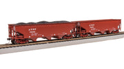 Broadway Limited Imports HO AAR 70-ton Triple Hopper, ATSF, 4-PACK — product view 4