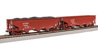 Broadway Limited Imports HO AAR 70-ton Triple Hopper, ATSF, 4-PACK — product view 4