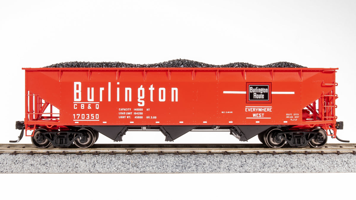 Broadway Limited Imports HO AAR 70-ton Triple Hopper, CBQ, #170350 — product view 1