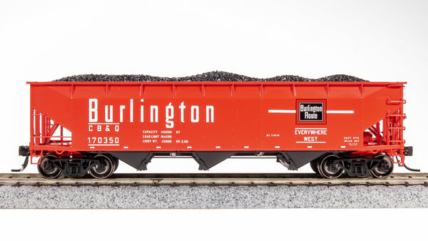 Broadway Limited Imports HO AAR 70-ton Triple Hopper, CBQ, #170350 — product view 1