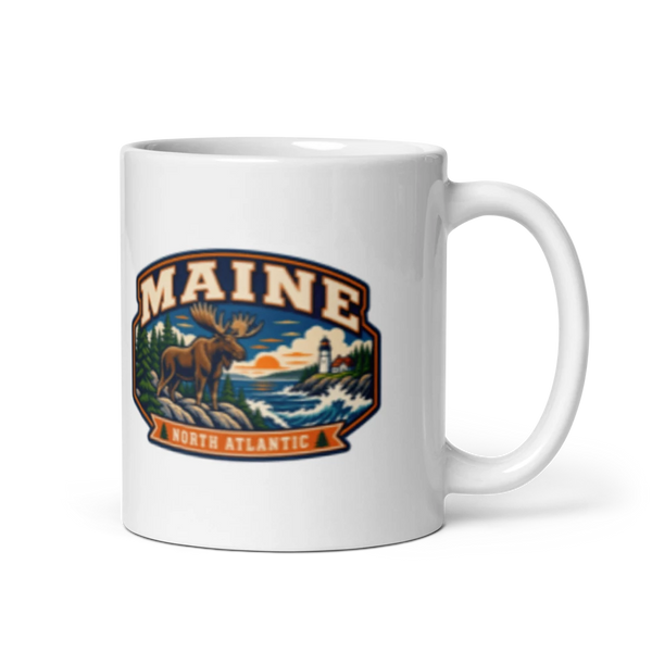 Maine Heritage Badge Coffee Mug – 11 oz product mockup