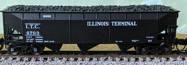 Bluford Shops N 74170 3-Bay Offset Side Hopper Illinois Terminal 'As delivered' ITC #4703 — exact product reference
