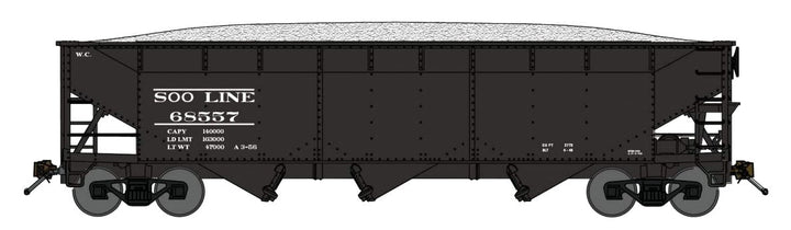 Bluford Shops N 74215 Offset Side 70-Ton 3-Bay Hopper, Soo Line #68541 — manufacturer reference