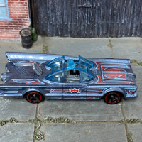 Loose Hot Wheels - Batman Batmobile 60's TV Series Car - Blue and Red
