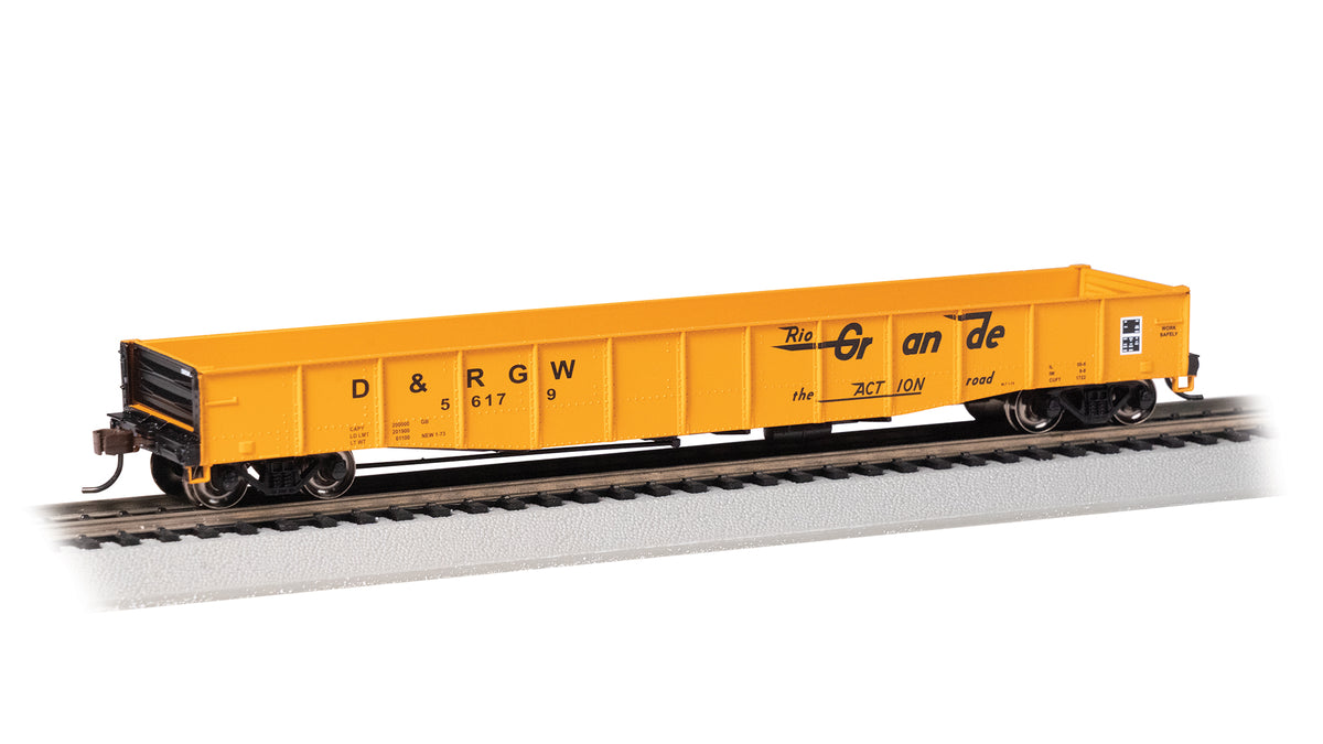 Bachmann HO 50'6" Drop End Gondola - Rio Grande #56179 — product view 1