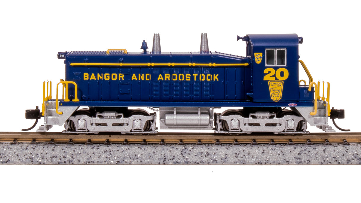 Broadway Limited Imports N EMD NW2, BAR 20, Blue w/ Yellow, Paragon4 Sound/DC/DCC — product view 1