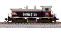 Broadway Limited Imports N EMD NW2, CBQ 9412B, "Burlington" billboard, Paragon4 Sound/DC/DCC — product view 1